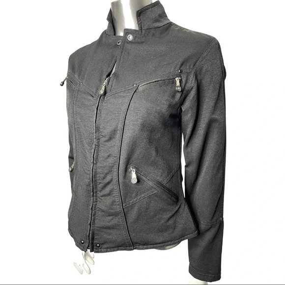 Jamie Sadock Jacket Black Zipper Front Golf Jacket Size 0 - Picture 3 of 6